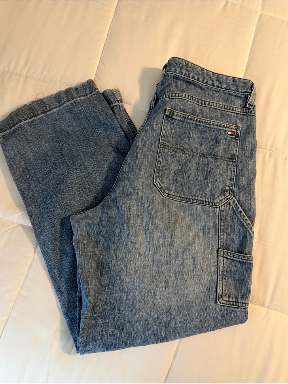 Vintage Tommy Hilfiger Men's Baggy Y2K Carpenter Jeans